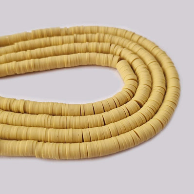 Per Strand/Line 6mm washer Fimo CANDIES DESIGNER RUBBER BEADS POLYMER CLAY beads for craft and jewelry making, approx 300 beads in a line, one line has about 14.5 inches long