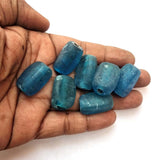 10 Pcs Turquoise blue Matt large hole sand large size glass beads sale