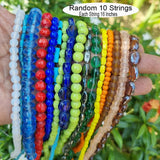 10 String Random String Glass Beads Each string about 16 inches long