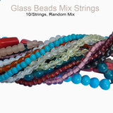 10 String Random String Glass Beads Each string about 16 inches long