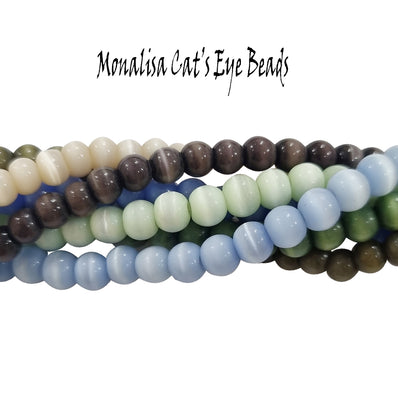 5mm, Monalisa Beads, 7 Colors, Round Cats eye beads for Jewelry making