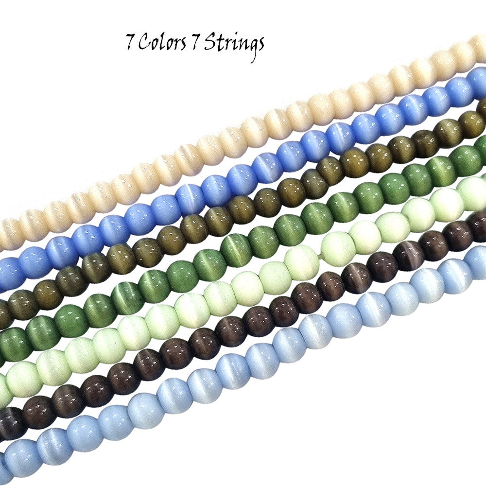5mm, Monalisa Beads, 7 Colors, Round Cats eye beads for Jewelry making