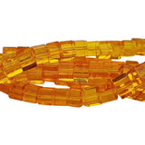 1 String/Line Crystal Fire Polished Glass Beads Cube Shape