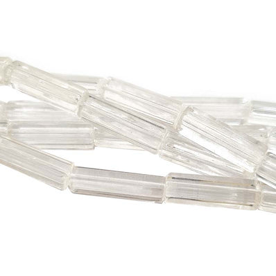Per Line Crystal Clear Glass Cube Rectangle Beads Sold Per line about 19~21 beads in size about 20x6mm