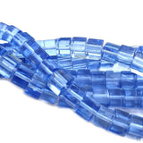 Per Line Blue Crystal Cube beads size about 7mm , approx 64~65 Beads