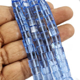 Per Line Blue Crystal Cube beads size about 7mm , approx 64~65 Beads