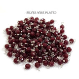 Loreal Charms for Jewelry making adornment Pack of 100/pcs burgundy red Opaque