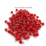 Loreal Charms for Jewelry making adornment Pack of 100/pcs Red