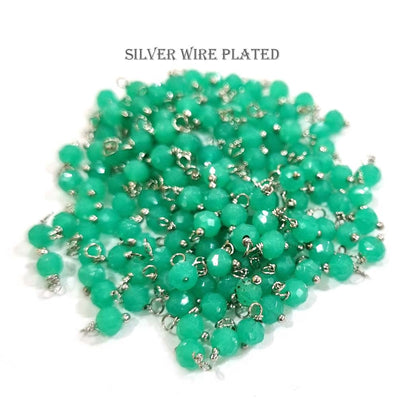 Loreal Charms for Jewelry making adornment Pack of 100/pcs Teal Solid Opaque