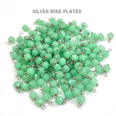 Loreal Charms for Jewelry making adornment Pack of 100/pcs Teal Solid Opaque