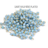 Loreal Charms for Jewelry making adornment Pack of 100/pcs Sky Blue Opaque