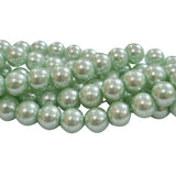 8mm Round, GLASS PEARL ROUND BEAD STRANDS HIGH QUALITY TRIPLE QUOTED , APPROX 114 PCS, (Long STRANDS LINE) APPROX 32 INCHES