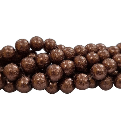 8mm, PER STRAND, APPROX 100~110 BEADS, SUGARED GLASS PEARL BEADS FANCY