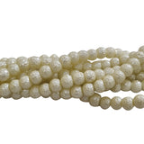 6mm off white Sugared textured glass pearl beads approx. 100~105 beads