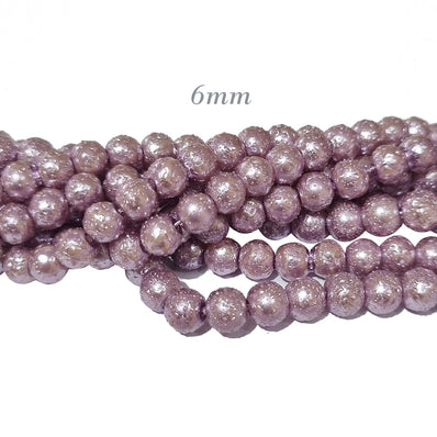 Lavender Half Circle Beads - 100 Pieces