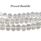 Pressed Crystal rondelle beads in size about 8x12mm