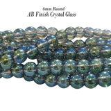 SUPER QUALITY' Smooth ROUND 6 MM FIRE POLISHED GLASS BEADS' APPROX 148~150BEADS SOLD BY PER LINE PACK