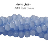 2 STRING/LINE FINE QUALITY OF CZECH REP. IMPORTED JELLY SOLID COLOR light BLUE CRYSTAL SEMI OPAQUE GLASS BEADS