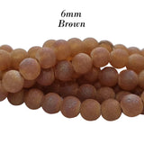 Camel Brown, 6mm Frosted Matt Austrian Crystal Beads High Quality Glass Loose/string Beads Handmade DIY Jewelry Making