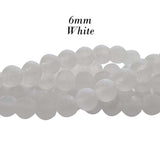 Ice White, 6mm Frosted Matt Austrian Crystal Beads High Quality Glass Loose/string Beads Handmade DIY Jewelry Making