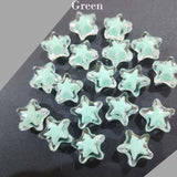 50 Pcs Pkg. Star Beads Fine quality of Acrylic Material for Jewelry Making, Green color
