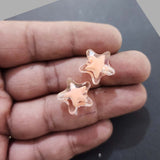 50 Pcs Pkg. Star Beads Fine quality of Acrylic Material for Jewelry Making, Peach Color