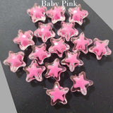 50 Pcs Pkg. Star Beads Fine quality of Acrylic Material for Jewelry Making, Baby Pink Color