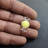25 PCS PKG. CANDY BEADS FINE QUALITY OF ACRYLIC MATERIAL FOR JEWELRY MAKING, Yellow COLOR