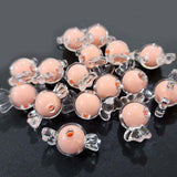 25 PCS PKG. CANDY BEADS FINE QUALITY OF ACRYLIC MATERIAL FOR JEWELRY MAKING, Orange Peach COLOR
