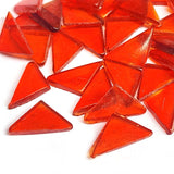 50 Pcs Red color Triangular shape, without hole glass stone for art and crafts project