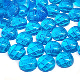 100 Pcs Pkg. 12mm Blue Glass Cabochon, without hole glass stone for art and crafts project