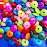 50 GRAMS PACK' 15x4 MM APPROX SIZE' SUPER FINE QUALITY MIX PACK OF DISC SPACER ACRYLIC BEADS