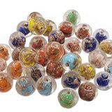 20 Pcs Pkg.  Mix color, about 12mm round handmade lampwork glass beads for jewelry making