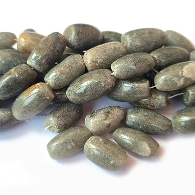INDIAN AGATE Grayish color Stone Beads Natural, Sold Per Line 14 inches long, Approx 21~22 Beads.