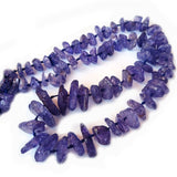 Graduation Chips Dyed Tanzanite Stone Beads Natural, Sold Per Line 24 inches long, Approx 65~68 Beads.
