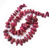 Graduation Chips Raw Ruby Agate Stone Beads Natural, Sold Per Line 24 inches long, Approx 65~68 Beads.