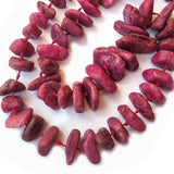 Graduation Chips Raw Ruby Agate Stone Beads Natural, Sold Per Line 24 inches long, Approx 65~68 Beads.