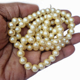 Per Strand, Approx 110 Beads, Size 8mm Sugared Glass Pearl Beads Fancy