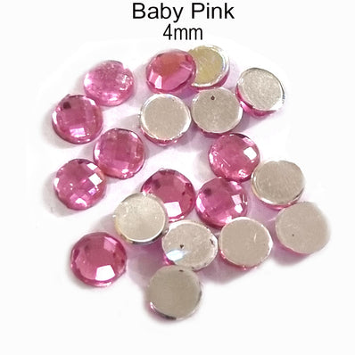 500 Pcs pack Round Acrylic stone for adornment Size mentioned on image