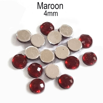 500 Pcs pack Round Acrylic stone for adornment Size mentioned on image