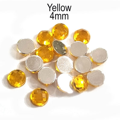 500 Pcs pack Round Acrylic stone for adornment Size mentioned on image