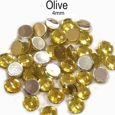 500 Pcs pack Round Acrylic stone for adornment Size mentioned on image