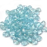 140+ Beads, Loose, Blue Luster small flat drop shape glass glass beads for jewelry making