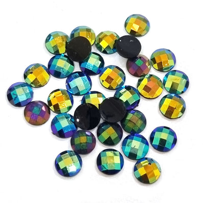 500 Pcs, 6mm Rainbow Flatback acrylic rhinestone for art and crafts