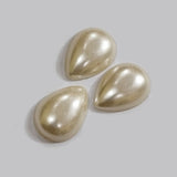 100 Pcs Pack 13X18mm, Flatback,without hole, Acrylic Rhinstone (cabochons) Pearl, Hot fix by adhesive