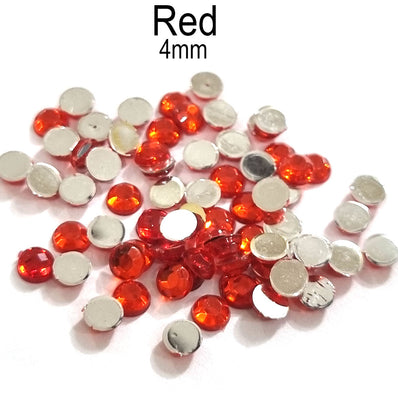 500 Pcs pack Round Acrylic stone for adornment Size mentioned on image