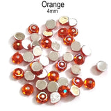 Orange 500 PCS PACK ROUND ACRYLIC STONE FOR ADORNMENT SIZE MENTIONED ON IMAGE