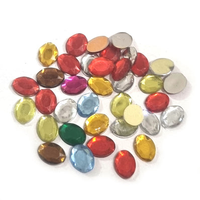 500 pcs pkg. 8x6mm flat back acrylic rhinestones