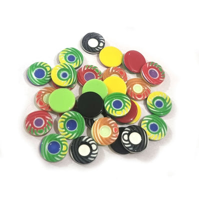 100 pcs lot Mix round acrylic stones for art and crafts