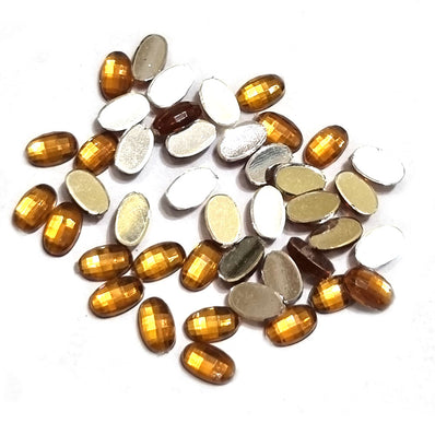 500 PCS OVAL SHAPE ACRYLIC STONE, SIZE ABOUT 6X4MM, brown COLOR